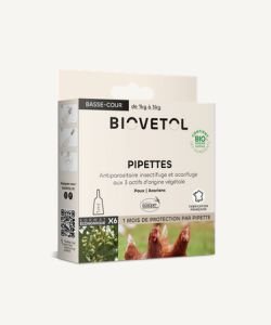 Pipettes Anti-poux BIO basse-cour 1ml (x6) BIO, 6 pièces